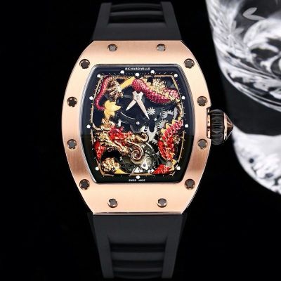 RICHARD MILLE Factory RM057 Rose gold steel case diameter 50mm Watch